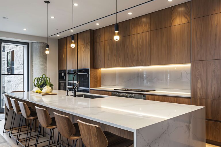 Interior design of a kitchen