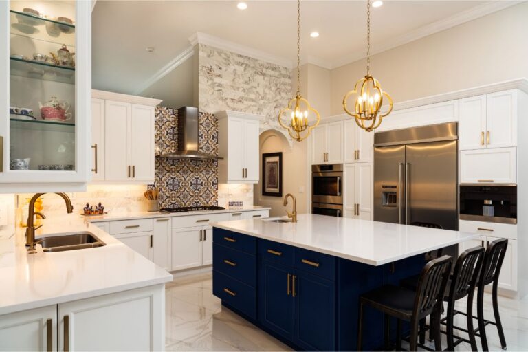 Interior design of a kitchen